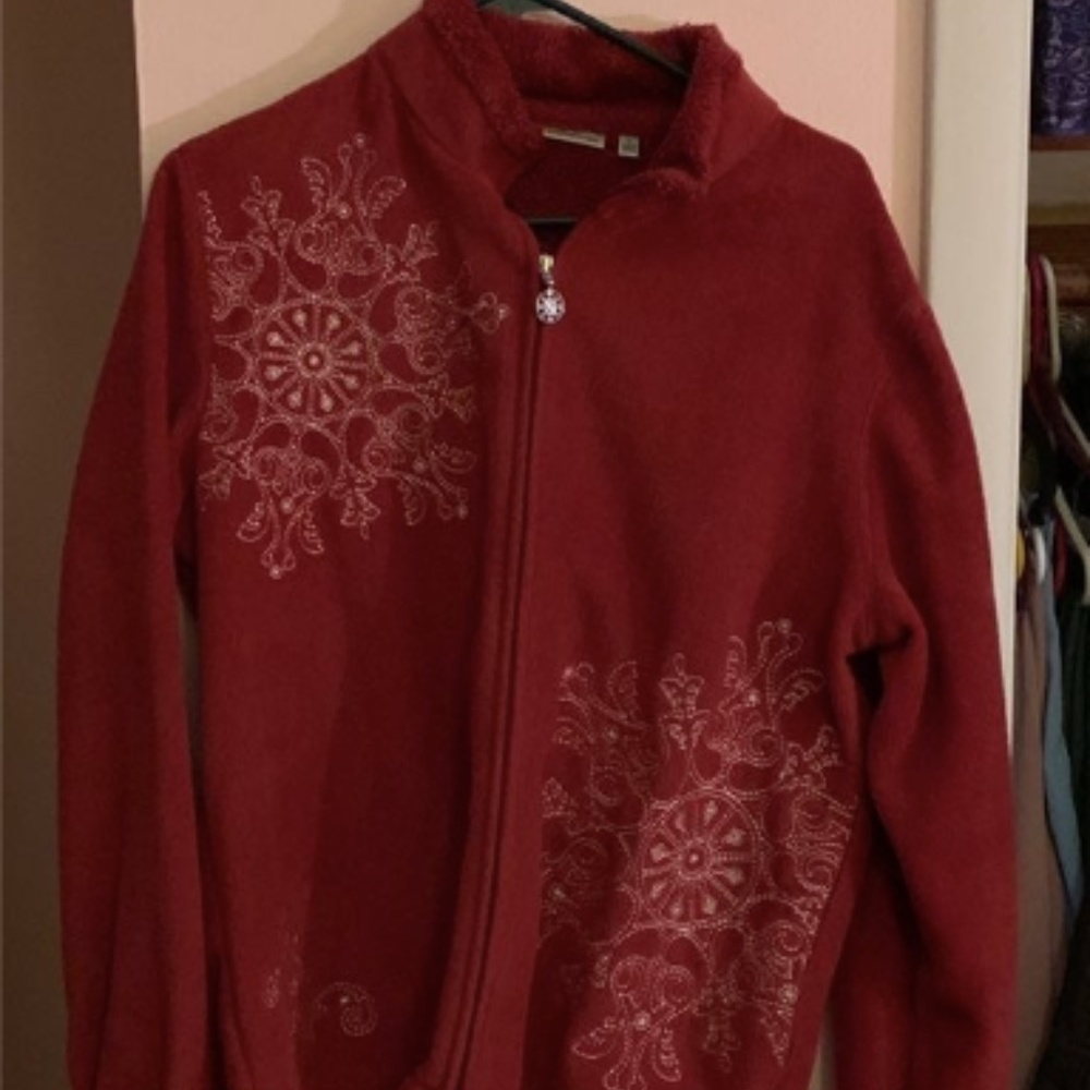 Coldwater Creek Snowflake Fleece Sweater